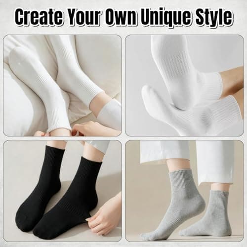 Soleeya 8 Pairs Ankle Socks Men Women UK 6-9, Multipack Running Socks — view 6