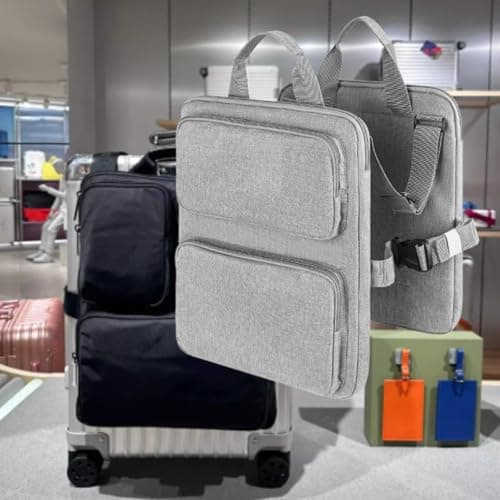 getuse Suitcase Luggage Organizer with Quick Release Hook, Over Suitcase Storage Bag with Pockets, Portable Travel Accessories for Vacation- Gray — view 3