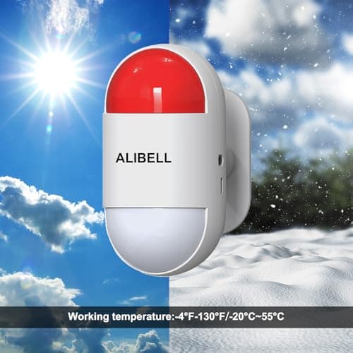 ALIBELL Panic Alarm System Remote Siren Kit (Battery & Plug-in Power Use) — view 4