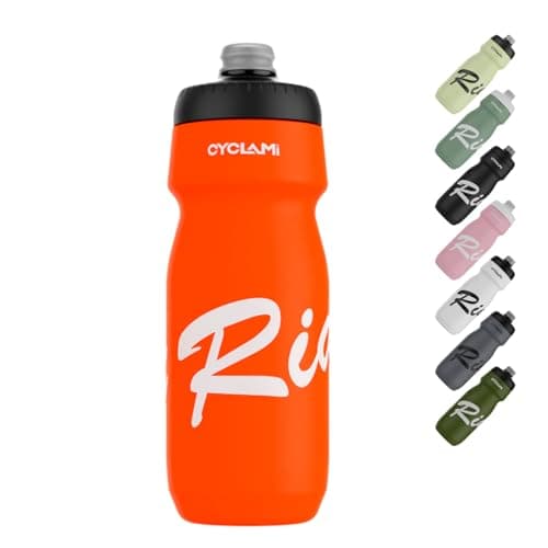 Bicycle Water Bottles, 650 ml, Lightweight, BPA-Free, Leak-Proof, Squeeze Cycling Bottle for Cycling, Fitness, Hiking, Swimming (Orange)