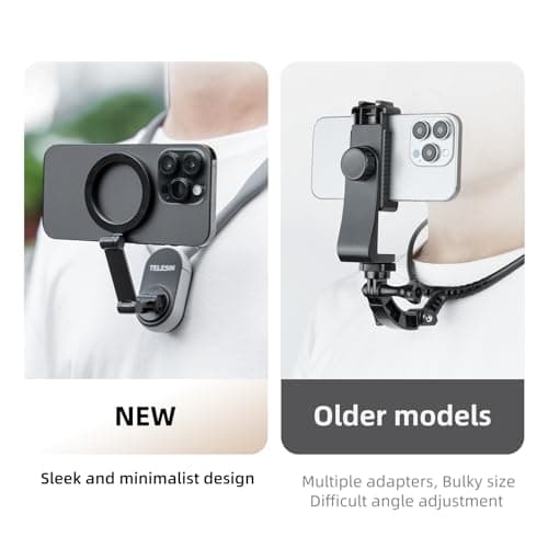 TELESIN Magnetic Neck Phone Holder for POV Vlogging, Grey — view 5