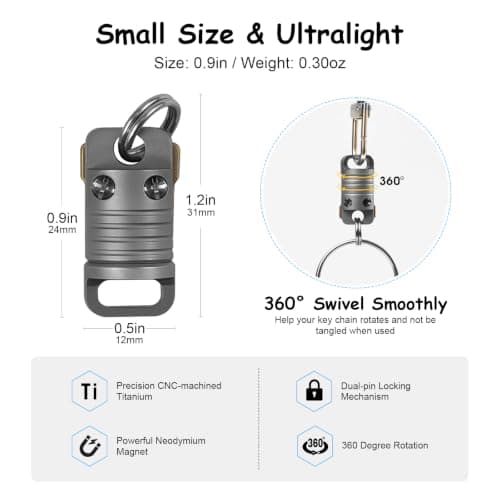 RUKUHOT Magnetic Quick Release Keychain, Detachable EDC Key Ring with Strong Magnetic Lock — view 3