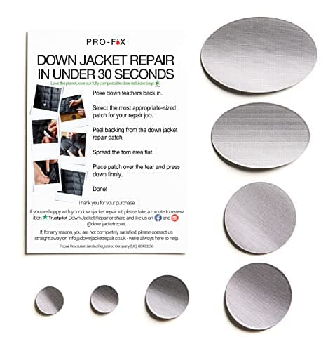 DJR PRO-FIX Ripstop Repair Patch Kit – Waterproof, Tear-Resistant, Pre-Cut Self-Adhesive Patches for Tents, Jackets, Sleeping Bags, Awnings, Backpacks, Beach Gear, Camping & Festivals - Silver — view 2