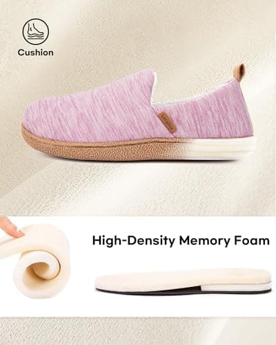 LongBay Women's Memory Foam Slippers Ladies Summer House Shoes Purple, 7-8 — view 4