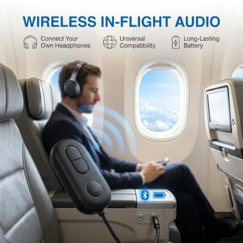 3.5mm bluetooth transmitter, 2 in 1 Airplane Bluetooth Aux Adapter Receiver — view 3