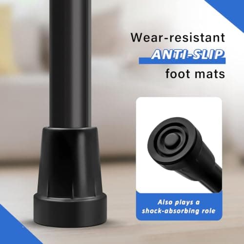 Febbya Folding Walking Stick for Women and Men,Lightweight Collapsible Walking Cane Adjustable Height 85-95cm,Portable Travel Walkings Stick for Elderly Arthritis Recovery — view 4