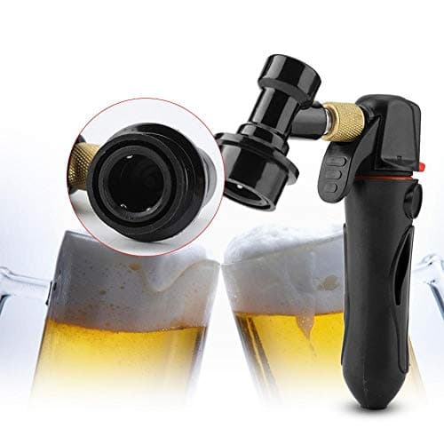 Portable Homebrew Keg Charger Handheld CO2 Injector Draft Beer Dispenser Beer Wine Soda CO2 Charger with Ball Lock for Homebrew Soda Valve(Black) — view 3