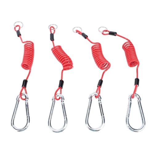 Karlak 4PCS 4FT Heavy Duty Stainless Steel Spring Breakaway Trailer Cable — view 3