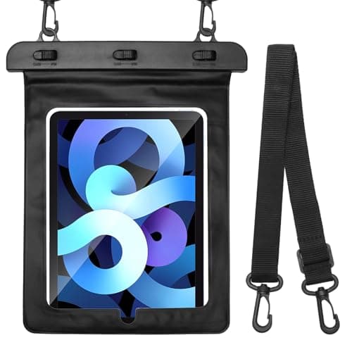 Universal Waterproof Case, Tablet Transparent Water Resistant Protective Case for IPad Samsung Huawei for New iPad 9 8 7 iPad Air 2 Huawei MediaPad T3 Samsung Galaxy Tablets Up to 10.2 inch