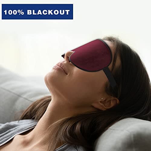 100% Blackout Sleep Mask for Women & Men - Eye Mask - Zero Eye Pressure Eye Mask for Sleeping - Eyelash & Eye Movement Friendly Sleeping Mask with Adjustable Strap - Premium Sleep Mask for Travel — view 4