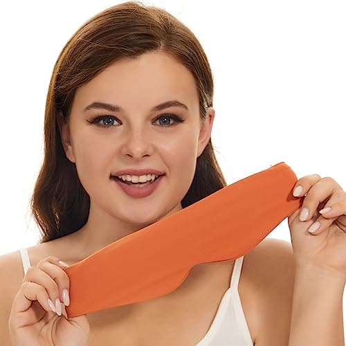 ALASKA BEAR Side Sleeper Sleep Mask, Patented, 100% Blackout (Tangerine) — view 3