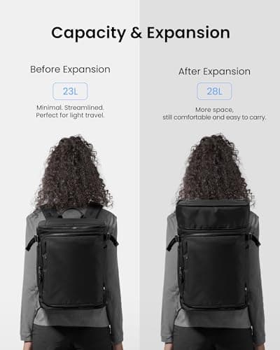 tomtoc Ryanair Cabin Bags 40x30x20, Expandable 23-28L Travel Backpack — view 4