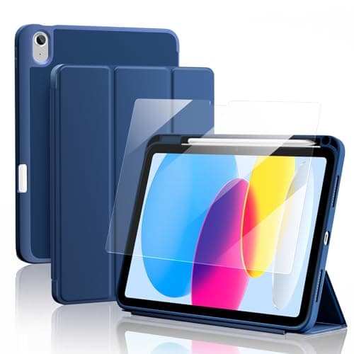 ProCase Smart Case+Screen Protector for iPad (A16) 11/10th Gen, Navy