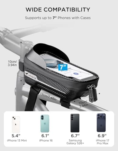 whale fall Bike Phone Holder Waterproof, 3D EVA Hard Shell, Bike Frame Bag — view 6