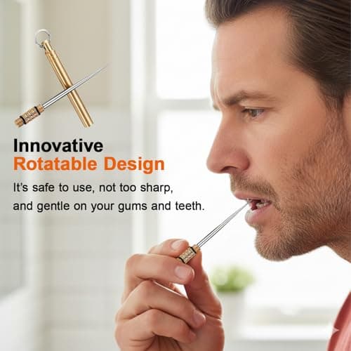 Titanium Alloy Toothpicks,Titanium Toothpicks Toothpick with Key Ring — view 5