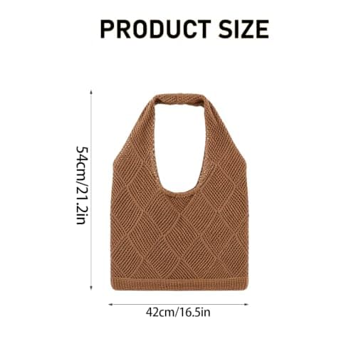 Meralo Womens Crochet Beach Bag - Boho Mesh Tote Bag — view 4