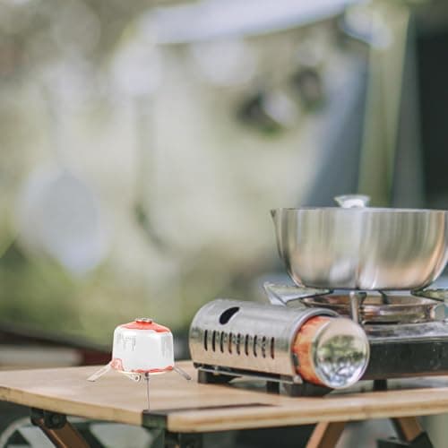 Camp Stove Stand - Tripod Bracket for Gas Can Stabilizer | Foldable Stainless Steel Tank Holder | Portable Cooking Stove Base for Camping | Hiking Burner Support for Outdoor Kitchen | Travel — view 3