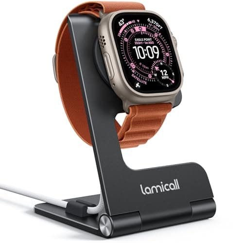 Lamicall Foldable Charger Stand for Apple Watch-[Ultra-Thin]Charging Holder