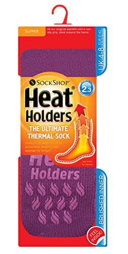 HEAT HOLDERS Ladies Thermal Slipper Socks Lavender Size 4-8 Uk, 37-42 eur — view 3