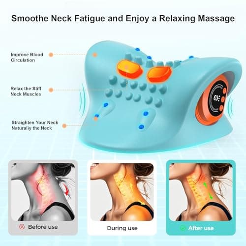 Electric 4-in-1 EMS Neck Massager with Heat, 3 Modes, 6 Intensities — view 2