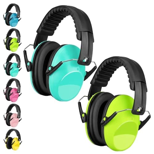 Kids Ear Defenders 2 Pack, Noise Cancelling Headphones for 3-16 Year