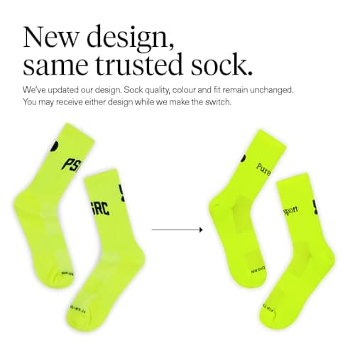 Puresport Performance Running Socks, Yellow, Size L/XL — view 4