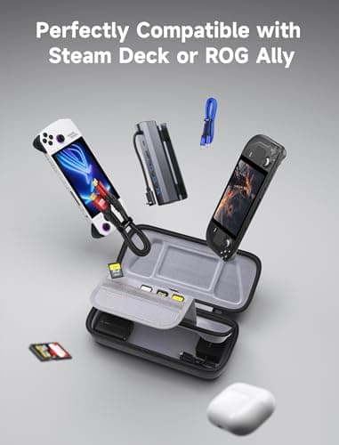 JSAUX Carrying Case for Steam Deck/ROG Ally, Hard Shell Travel Case — view 4