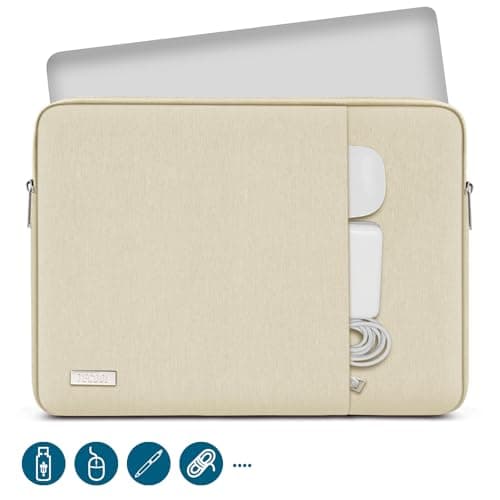 TECOOL Protective 13.3 Inch Laptop Case Macbook Neo Air Sleeve,Beige — view 2