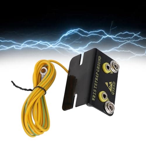 AKLOSIPY Professional -Hole ESD Grounding Socket for -Static Wrist Straps with .6m Cable, Port Banana Plug Adapter for Electronics Workstation, Static Dissipation Terminal Connector for — view 3