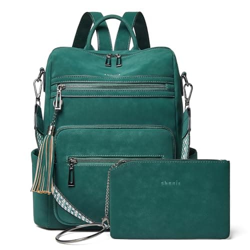 Shrrie Backpack Purse for Women Leather Backpack Fashion Designer Travel Backpack Convertible Shoulder Bag