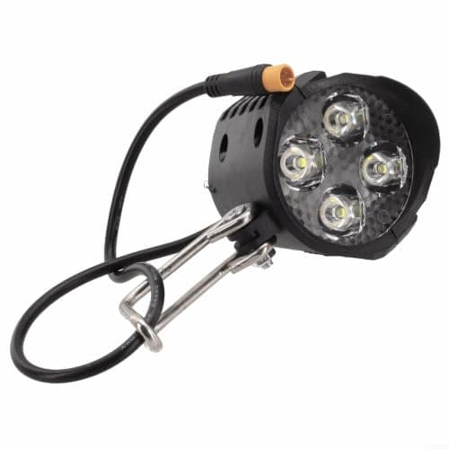 Electric Vehicle LED Headlight with Lens, Aluminum Alloy Housing, 36V/48V/60V Compatible, IP65 Waterproof, Built-in Speaker for Scooter and E-Bike(LED-16W-4 beads) — view 4