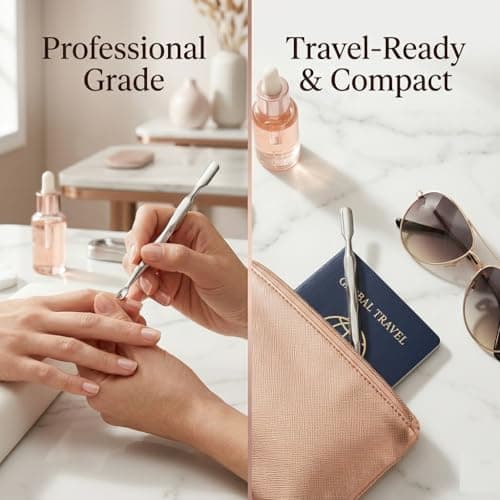 Armiz Cuticle Pusher with Fork- Dual-Ended Stainless Steel Nail Tools with Sharp Fork, U-Shape Design, Cuticle Remover Tool Ideal for Manicures and Pedicures — view 4