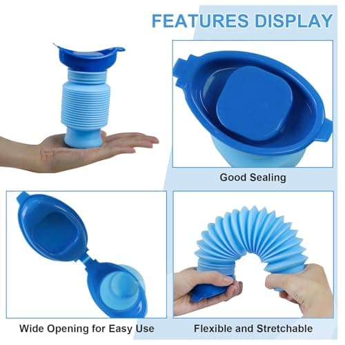 Ginddy Shrinkable Urinal,Portable Urinals for Men,750ml Leak-Proof Shrinkable Urinal Bottle,Reusable Emergency Car Toilet for Travel,Camping & Traffic Jams,Mobile Pee Bottle for Adults — view 4