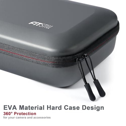 FiTSTILL Large Carrying Travel Storage Case for DJI Action 6/5pro/4/3/2,Go Pro Hero 13/12/11/10/9/8/7/6/5/Hero 4K,MAX2/MAX360 2025,Insta 360 X5/X4/X3/GO Ultra/AcePro2/AcePro — view 3