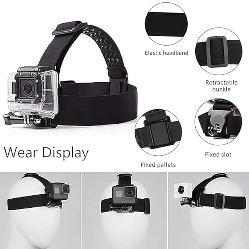 TEKCAM Elastic Chest and Head Harness for GoPro AKASO DJI Osmo — view 4