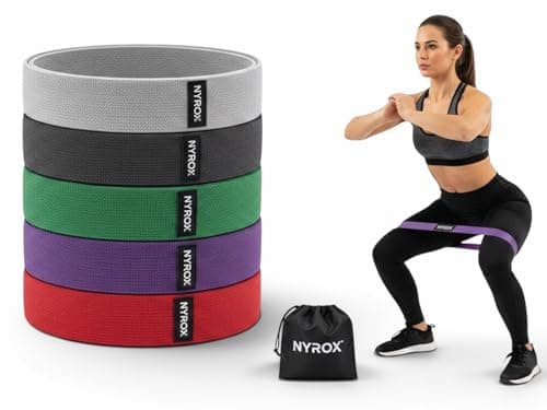 NYROX Resistance Bands Set, 5 Pack Hip & Glute Booty Bands for Women