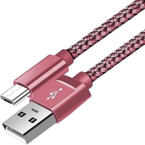 iTechCover Braided USB Cable Charging Cord/Charger Power Lead Wire Compatible with BELKIN TRAVEL POWER PACK 9000 / Rose Gold / (3m / 9.9ft) — view 4