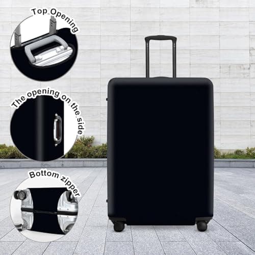 Treer Suitcase Covers for Luggage 18-32 Inches, Elastic Luggage Covers for Suitcases Medium Large Lightweight Washable Dustproof Protectors with Zipper Anti-Scratch (Artistic Quicksand 10,M) — view 5