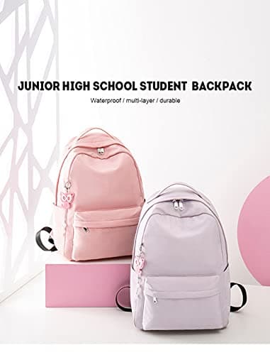 GALER Back to School Backpack for School Bags for Girls Secondary School, Waterproof Backpack Ladies Backpacks College Rucksack Junior High School Bags for Teenage Girls - Black — view 2