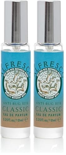 Classic, Anti Bug Bite Eau De Parfum, Natural Insect Repellent with Essential Oils - DEET-Free Travel Essentials, Unisex (10ml) (Pack of 2)