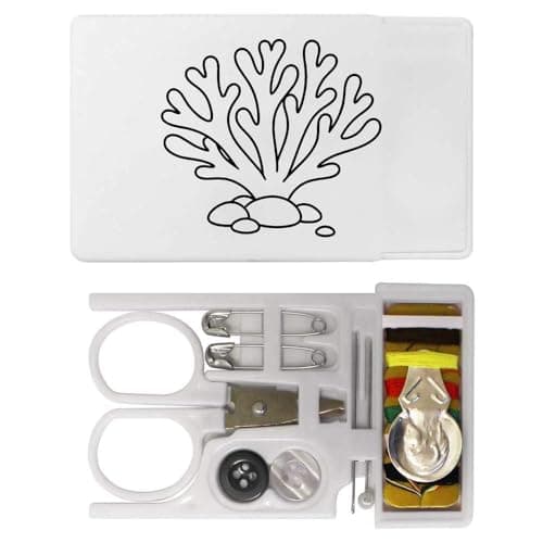 Azeeda 'Coral Fan Outline' Mini Travel Sewing Kit (SE00047357)