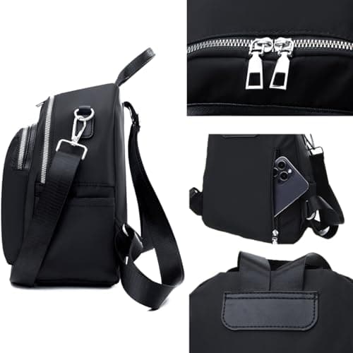 A xeumei Backpack Womens Small Casual Rucksack Anti Theft Travel Daypack Lightweight School Bag Ladies Fashion Multi Pockets Shoulder Bag — view 4