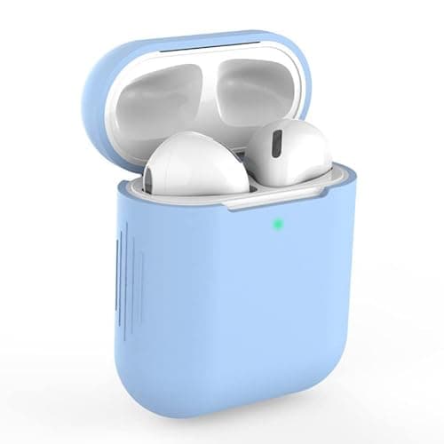 Silicone Protective Case/Cover Compatible with AirPods 1 & 2 [Sky Blue]