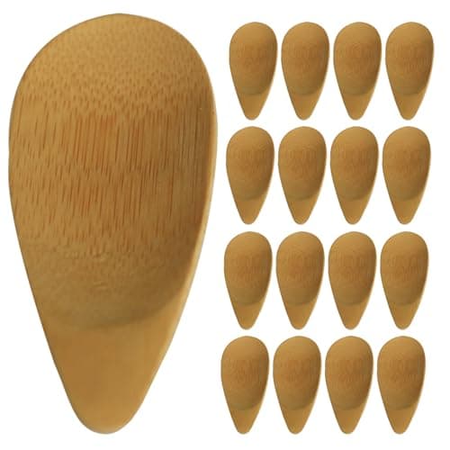 20pcs Bamboo Face Cream Spatula for Creams and Lotions, Beige