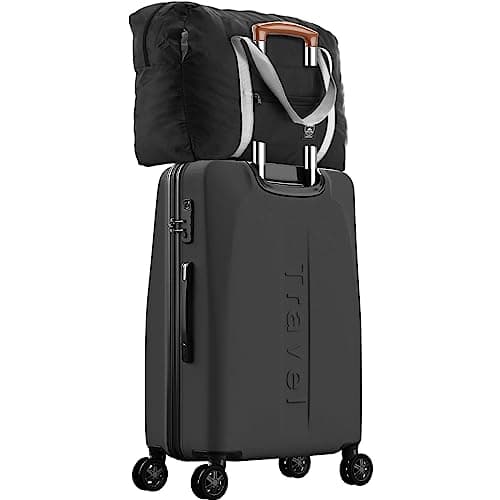 12 Pcs Foldable Travel Bags Bulk Duffel Bag Tote, Black, 18.11 x 12.6 x — view 6