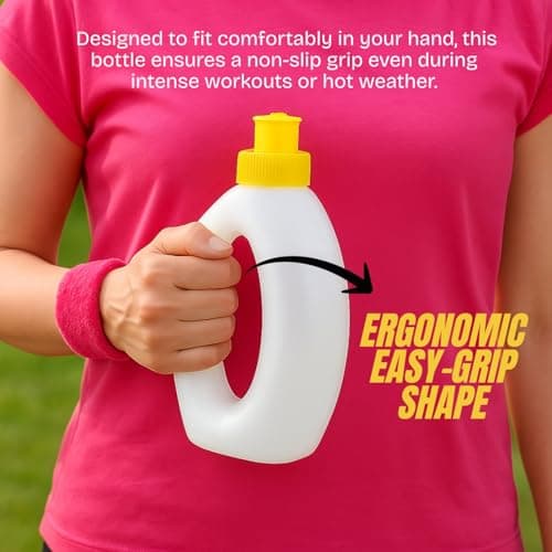 HOMESHOPA Joggers Grip Bottle, 1 Pack 250ml Handheld Plastic Water Bottle, Leakproof Spout, Easy-Grip Design for Running, Walking, Gym, Outdoor Fitness & Daily Hydration — view 6