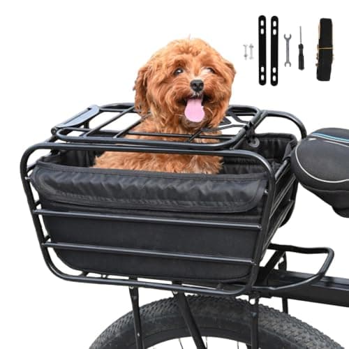 Rear Bike Basket - Large Bicycle Rear Basket With Lid And Inner Box — view 3