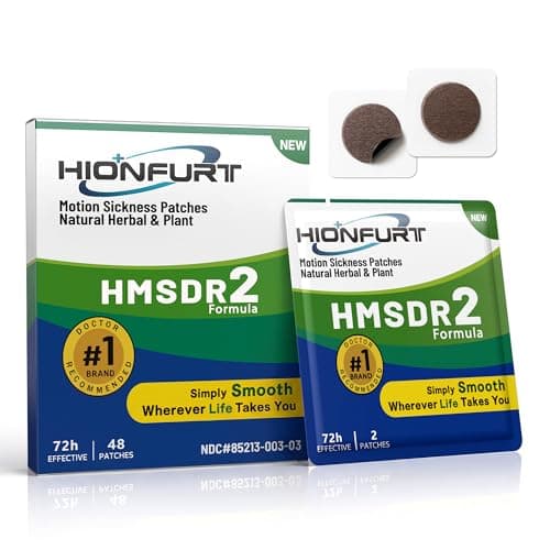 Hionfurt HMSDR2 Motion Sickness Patches 48 Patches with Natural Ingredients