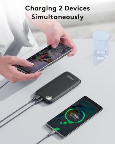 Power Bank Fast Charging, 22.5W Portable Charger 10000mAh, Small Battery Pack USB C Input & Output, Lightweight Mobile Phone Portable Power Banks for iPhone, Samsung, Tablets etc. — view 4