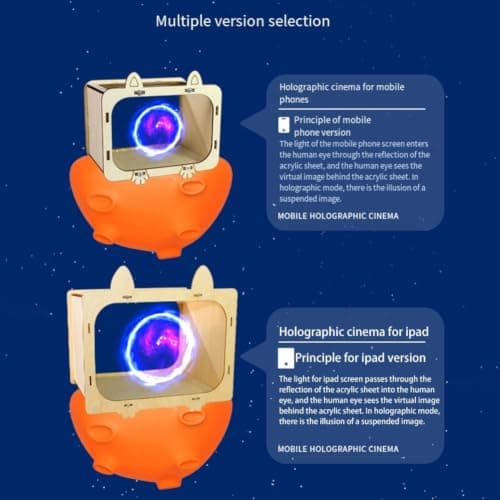 Compact 9x14cm 3D Holographic Theater for Smartphones — view 5